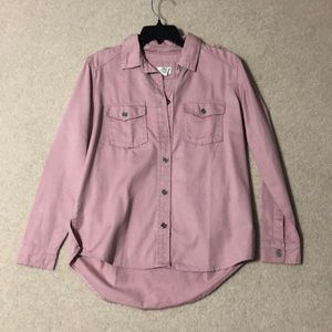 F21 Button down light pink shirt